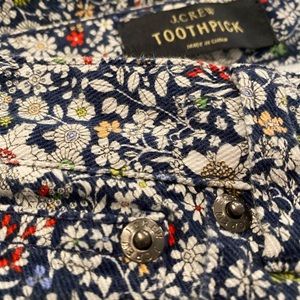 J. Crew - Liberty Art Floral Print Toothpick Ankle Jeans - EUC - 25